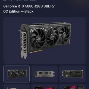 ASUS ROG Astral LC GeForce RTX™ 5060 12GB GDDR7 OC Edition