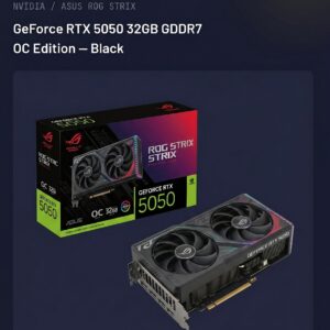 ASUS ROG Astral LC GeForce RTX™ 5050 32GB GDDR7 OC Edition